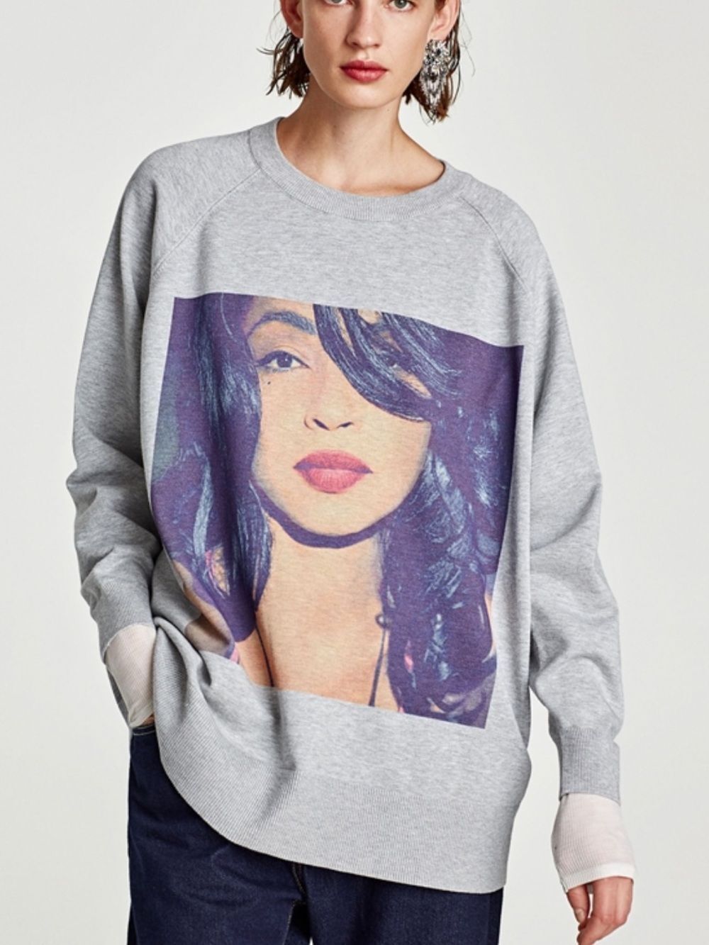 Zara Knit x SADE Collection RARE Oversized Sweatshirt Medium